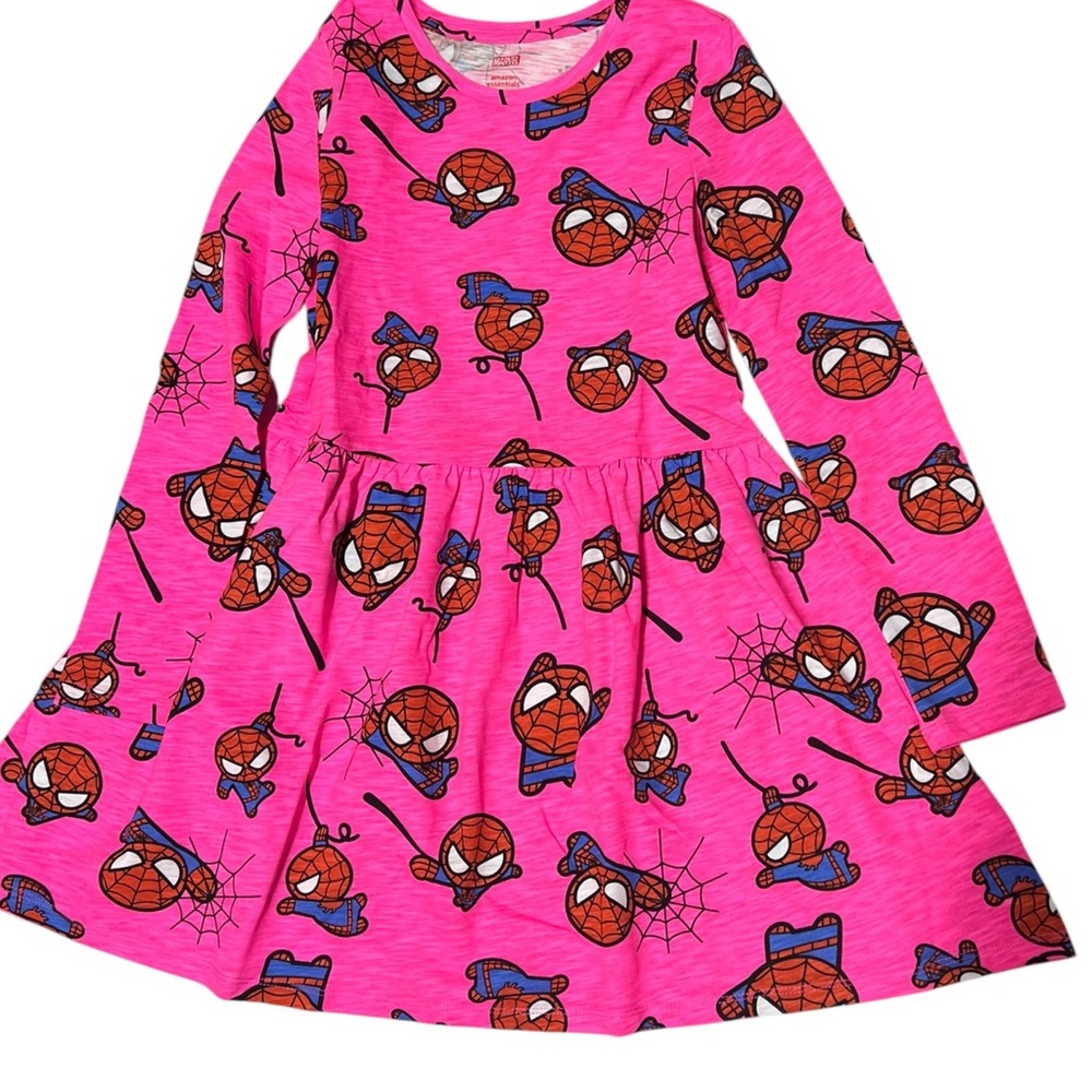 Marvel Girls Hot Pink Spider-Man Dress